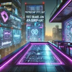 DALL·E 2025 08 20 12.40.26 A realistic cyberpunk style scene at night that is not based on a street view. Instead, it features a futuristic rooftop lounge or high tech building